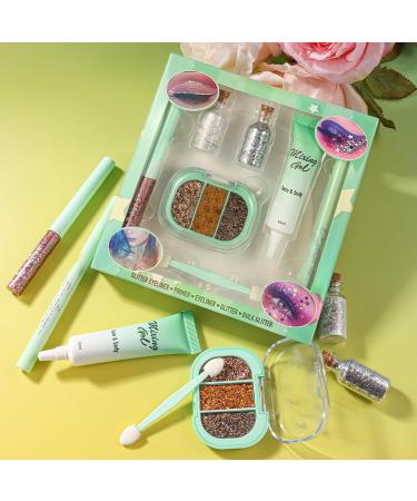 Pearl Eyeshadow Make Up Set - Glitter Waterproof Long-Lasting Eye Shadow Kit | Smooth Blendable Texture Vibrant Shades for Women Girls Parties Travel Holidays Photoshoots Weddings Events Perfomances - Buy Online on GoSupps.com