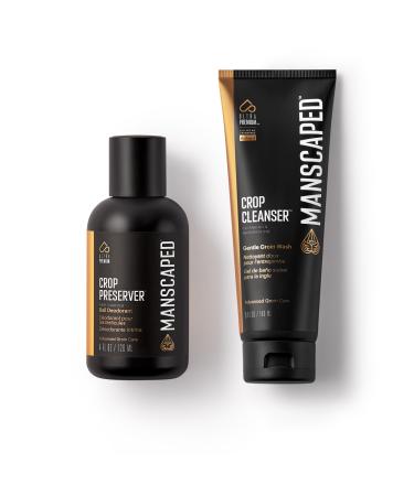 MANSCAPED The Crop Preserver & Crop Cleanser , Men's Anti-Chafing Ball Deodorant with Cooling Aloe Vera & Invigorating Shower Gel Infused with Vitamin E and Aloe for Below-The-Waist Cleaning