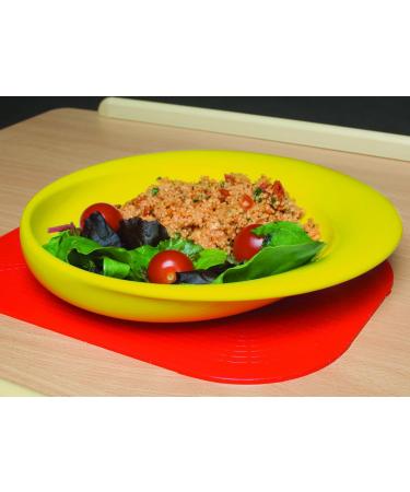 NRS Healthcare Wade Dignity Sloped Ceramic Plate in Yellow - Easy Eating for Independent Living - Buy Online on GoSupps.com