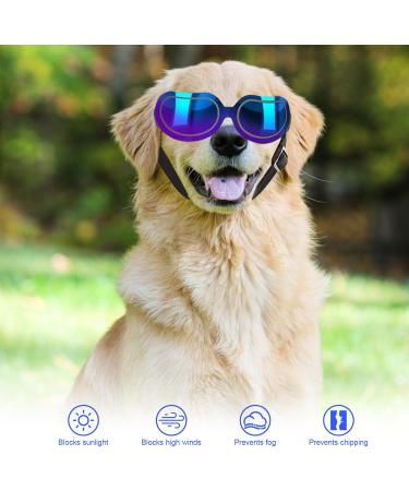 Svitzoot Dog Glasses - UV Protection Sunglasses for Small Dogs | Adjustable Windproof Stylish Black Dog Eyewear - Buy Online on GoSupps.com