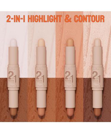 New 2 Colors Professional Makeup Wonder Stick Cream Contour Stick Face Shaping & Contouring Stick Double-Ended Contour Stick for Face Modification And Brightening (04#) - Buy Online on GoSupps.com