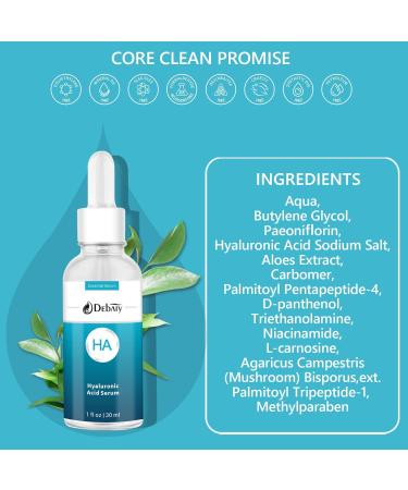 DEBAIY 3 Pack Hyaluronic Acid Serum - Moisturizing Anti-Aging Facial Serum (1fl.oz | 30ml) - Best for Youthful Skin - International Shipping Available - Buy Online on GoSupps.com