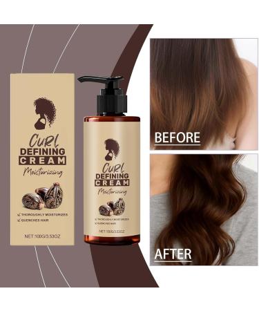 Eventerde Curl Cream for Wavy Hair 100ml Curly Hair AntiFrizz Defining Lotion Long Lasting Strengthening Lotion For Frizzy Hair Dry Wavy Women Girlsfor Women Girls - Buy Online on GoSupps.com