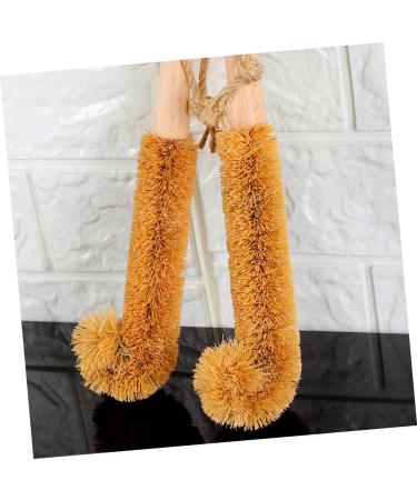 Solustre 2 Pack Bottle Cleaning Brushes - Effective Scrubbing Sponge for Water Bottles and Glasses - Eco-Friendly Baby Cleaning Ball - Brown - Buy Online on GoSupps.com