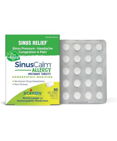 Boiron SinusCalm Tablets for Sinus Relief Runny Nose - 120 Count & SinusCalm Allergy Tablets for Sinus Pressure Relief - 60 Count - Buy Online on GoSupps.com