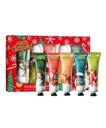 Set of 5 women's hand lotions - Moisturizing cream for chapped hands - Dry skin - Hand care - Anti-dryness moisturizing cream for hands and body