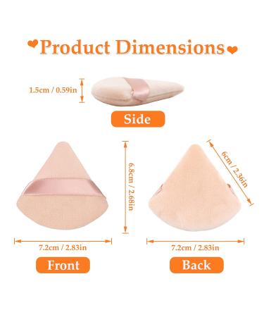 4 Pieces Triangle Makeup Powder Sponge Set - Soft Loose Powder Puff for Wet & Dry Makeup - Perfect Complexion Tool - Buy Online on GoSupps.com