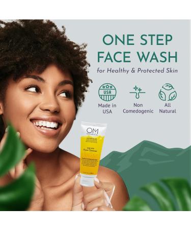 One Step Natural Face Cleanser | Ayurvedic All-in-One Exfoliating Wash for Clear Skin - Buy Online on GoSupps.com