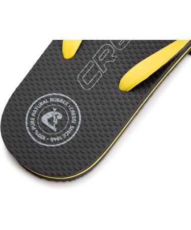 CRESSI Leaf Flip Flop - Unisex Black & Yellow Beach & Pool Footwear 45/46 EU - International Shipping Available - Buy Online on GoSupps.com