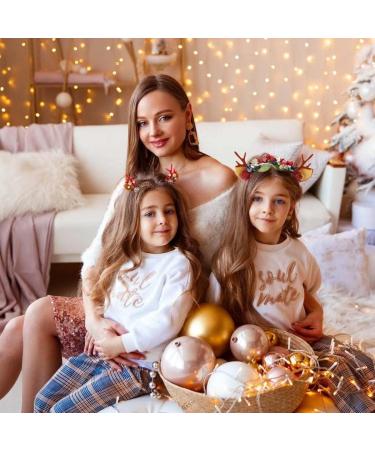 IYOU Christmas Headbands Hair Clips Red Reindeer Antlers Hair Band Flower Dear Ear Hair Accessories for Party Halloween Cosplay - Buy Online on GoSupps.com