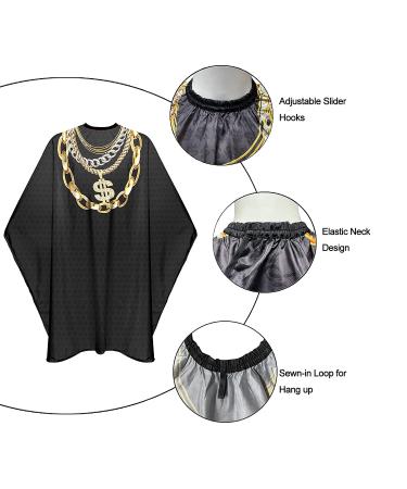 Pelocapa Barber Cape for Men - Waterproof Professional Stylist Cape - 63 56 - Dollar Chain Design - Buy Online on GoSupps.com