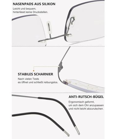 Lanomi Self-Tinting Multifocal Reading Glasses for Men & Women | Blue Light Filter | Anti-Fatigue Titan Photochromic Eyewear | 1.5 Diopter Rectangle Design - Buy Online on GoSupps.com