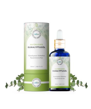 Lebbio - Eucalyptus oil 50ml - 100% pure and natural - essential oils - real eucalyptus - with cold - Eucalyptus Oil - Extra fresh - for diffuse - perfect for aromatherapy