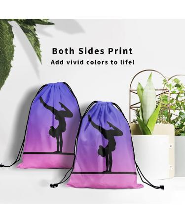 Purple Pink Gymnastics Grip Bag - Adjustable Water Resistant Girl Gymnastic Bag 9.25 x 12 - Buy Online on GoSupps.com
