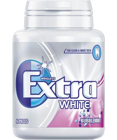 Extra White Chewing Gum Sugar Free Bubblemint Pack of 30 & White Chewing Gum Bottle Sugar Free Bubblemint Flavour 46 Pieces - Buy Online on GoSupps.com