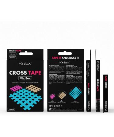 Kintex Cross Tape Mix Box - 102 Grid Plaster Kinesiology & Acupuncture Tape for Optimal Performance - Buy Online on GoSupps.com
