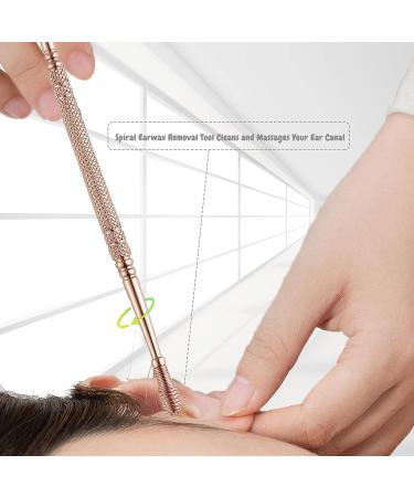 Stainless Steel Spiral Ear Cleaner Kit for Gentle Ear Wax Removal - Professional Ear Massage Tool - Buy Online on GoSupps.com