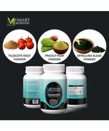 Tejocote Root with Spirulina Algae and Nopal Prickly Pear Cactus | Natural Detox & Weight Management Support | Natural GLP-1 Support | Free of Yellow Oleander | 3rd Party Tested | Vegan 90 Capsules - Buy Online on GoSupps.com
