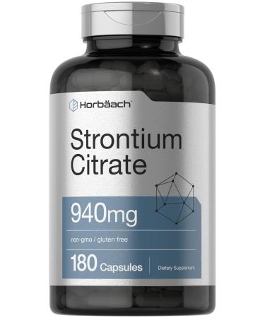 Horb ach Strontium Citrate 940 mg | 180 Capsules | Non-GMO & Gluten Free Supplement
