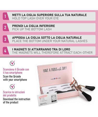 M.Y.L Push Up Angel Reusable Magnetic Eyelashes Set of 4 Eyelashes Magnetic Eyelashes without Eyeliner Eyelashes Push Up Angel - Buy Online on GoSupps.com