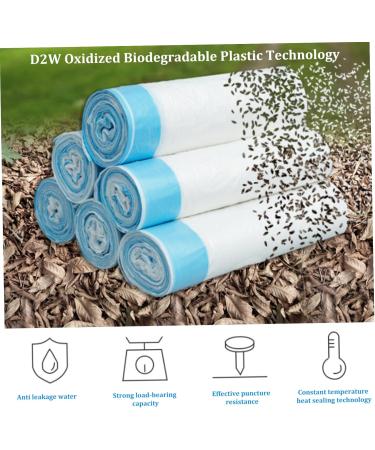 Recycling Bin Bags 6 Rolls(90PCS) Biodegradable Rubbish Bags with Drawstring Trash Bag Large Bin Liners for Bedroom Kit - Buy Online on GoSupps.com