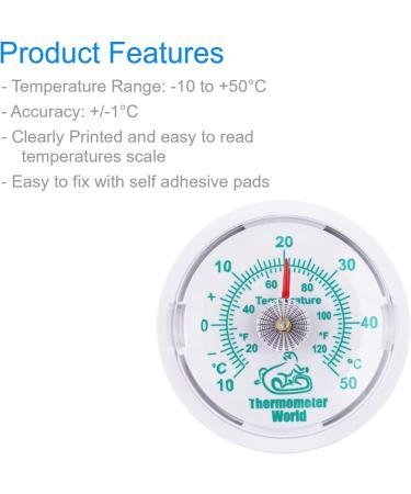 Vivarium Thermometer to Monitor Temperature In Reptile Tanks and Vivariums - 65MM Reptile Thermometer Temperature Gauge - Buy Online on GoSupps.com