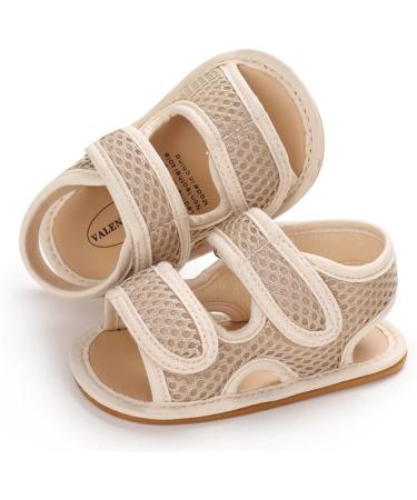 RVROVIC Baby Sandals | Soft Anti-Slip Rubber Sole | Toddler First Walkers | 6-12 Months | Khaki - Buy Online on GoSupps.com
