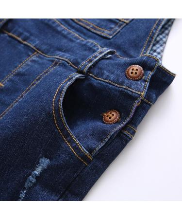 KIDSCOOL SPACE Baby & Little Boys/Girls Water Washed Ripped Denim Overalls 4-5 Years Blue-1974 - Buy Online on GoSupps.com