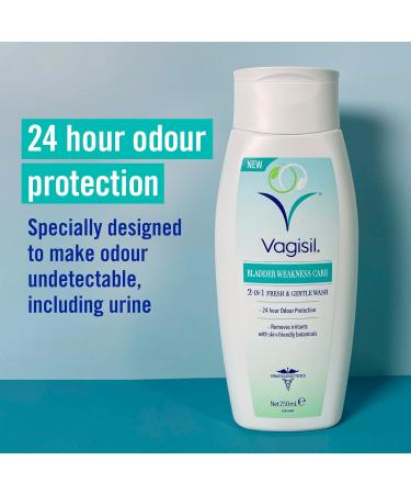 Vagisil Bladder Weakness Care Intimate Wash 250ml | 24-Hour Odour Protection | Aloe & Chamomile Formula - Buy Online on GoSupps.com