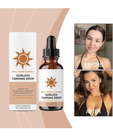 Selftanning Water Drops 60ml Sunless Tanning Oil Fast Tanning Oil for Face and Body Daily Use for Women and Men Travel Vacation Home Outdoor - Buy Online on GoSupps.com