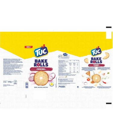TUC Bake Rolls Onion Bread Crisps 3 Pack (3 x 150g) + Usy Block - Buy Online on GoSupps.com