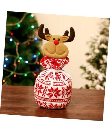 Abaodam Dining Table Decor 1pc Cookie Knitted Doll Portable Reindeer Elk Christmas Holiday Party Bags Bag Draw Candy Hanging - Buy Online on GoSupps.com