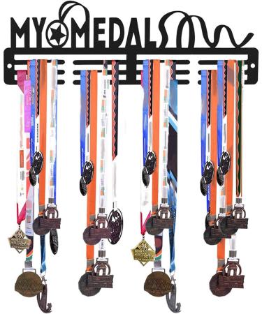 Sehaz Artworks Black Medal Hanger Display - Holds up to 40 Medals | Race Medal Holder Case for Running & Marathon | Medal Rack - Buy Online on GoSupps.com
