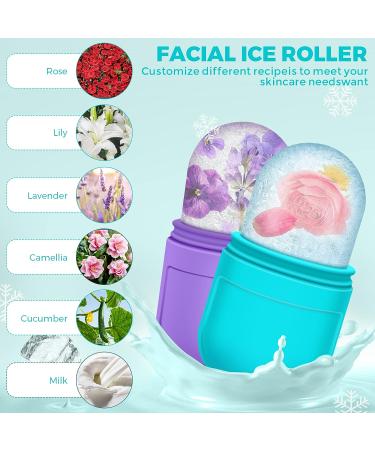 AURUZA 2PCS Ice Roller Mold for Face - Facial Ice Roller for Puffiness Relief and Skin Care - Shrink Pores and Enhance Beauty - Buy Online on GoSupps.com