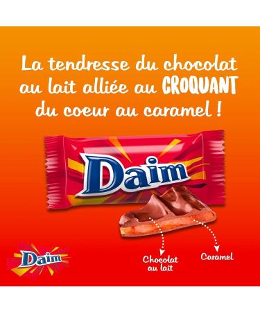 DAIM - 4 Sachets de 460g de Bonbons - Bonbons au Chocolat au Lait et clats de Caramel - Emballages individuels - Lot de 4x460g - Buy Online on GoSupps.com