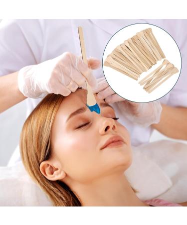 100 Pack Eyebrow Wax Sticks - Wooden Craft Sticks for Hair Removal - Waxing Applicator for Face, Body, Eyebrows, Legs - Buy Online on GoSupps.com