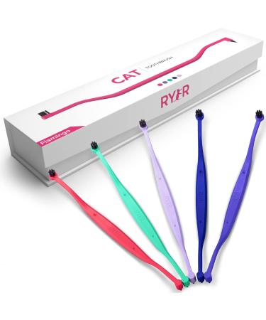 Ryercat Double-Sided Cat Toothbrush - Flamingo Pink | Best Cat & Kitten Dental Care Accessories - Buy Online on GoSupps.com