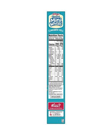 Kellogg's Frosted Mini-Wheats Cinnamon Roll Cereal 14.3oz - Whole Grain & Fiber Breakfast Cereal - Buy Online on GoSupps.com