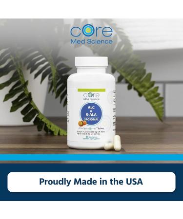 Core Med Science Liposomal ALC & R-ALA Capsules - 900mg Acetyl-L-Carnitine & 75mg R-Alpha Lipoic Acid - Boost Energy Focus & Cognitive Function - 90 Count - Buy Online on GoSupps.com