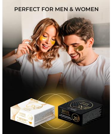 SEFITE 24k Gold Eye Mask 60 pcs - Collagen Under Eye Patches for Dark Circles, Puffy Eyes, Wrinkles & Bags - Korean Gel Eye Pads for Men and Women - Buy Online on GoSupps.com