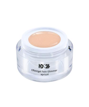 Uv Led Effect Gel Fine Glitter Apricot - Orange - Studio Quality - Made In Germany - 5ml