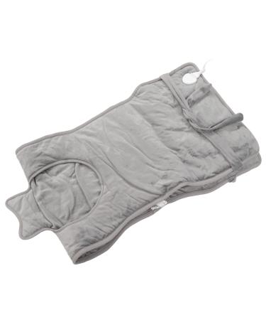 Shoulder-back heating pillows 4 timers large flannel-back heating pillows for the neck for the winter (EU plug 220 240 V) silver gray EU plug 220 240 V