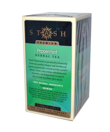 Stash Tea Herbal Tea Peppermint Caffeine Free 20 Tea Bags 0.7 oz (20 g)