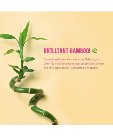 glo Natural Bamboo Light Incontinence Liners for Women - Ultra-Thin Heavy Period Mega Pack | 96 Count - Buy Online on GoSupps.com
