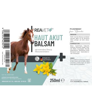 ReaVET Horse Balm 250 ML - Acute Balm for Horses' Skin Horse Ointment Horse Cream for Skin Problems - Buy Online on GoSupps.com
