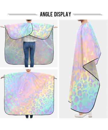 Buy Waterproof Barber Cape - Rainbow Leopard Print Cheetah Haircut Bib for Men & Women | Unisex Hair Cutting Cape Online - Buy Online on GoSupps.com