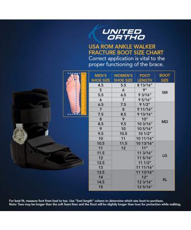 Buy United Ortho 12217 Range of Motion Ankle Walking Boot - Large Black | International Shipping Available - Buy Online on GoSupps.com