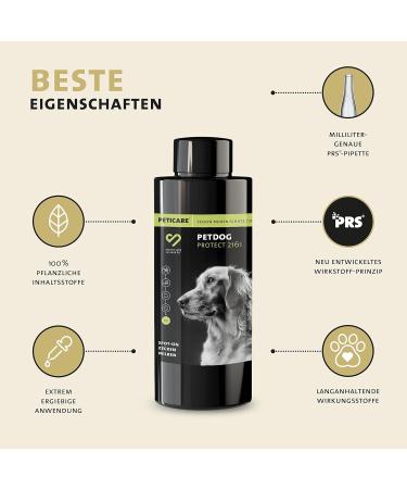Peticare Tick Protection for Medium Dogs | Plant-Based Spot-On | Waterproof Formula | Protects Against Ticks & Mites | Long-Lasting PRS System - Petdog Protect 2161 (100 ml) - Buy Online on GoSupps.com
