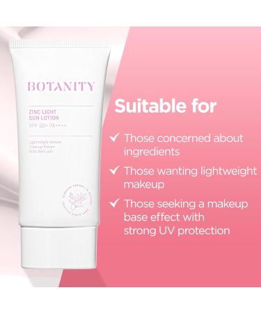Zinc Sun Lotion SPF 50+ | UV Protection Hydrating & Lightweight | Korean Skincare Non-Greasy for All Skin Types - 1.7 fl oz - Buy Online on GoSupps.com