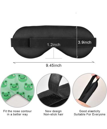 Haskirky Light Blocking Eye Mask - Adjustable Breathable Sleep Mask for Men and Women - Ideal for Travel, Yoga, Meditation - Cartoon Frog Green - Buy Online on GoSupps.com